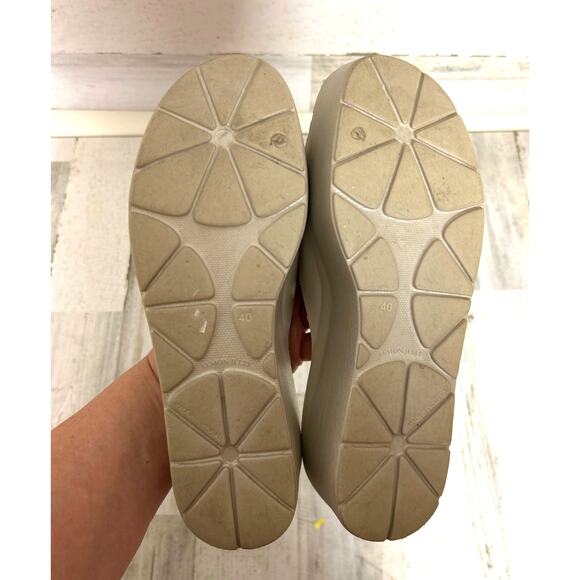 Lemon Jelly women Eu 40 9 light gray slip on platform comfort sandal shoe slides - Picture 7 of 8